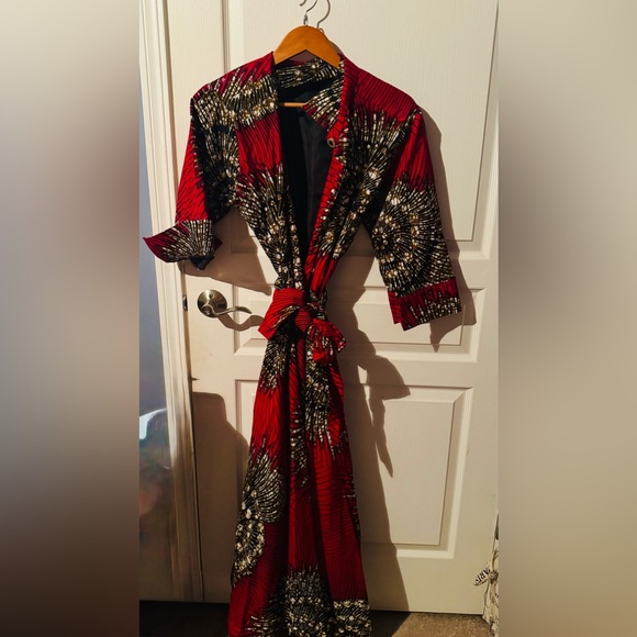 Ankara African Kimono/Maxi Dress - Picture 5 of 7